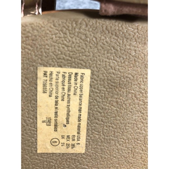 AMERICAN EAGLE OUTFITTERS Sandals Women's Size 6 Pink Gold Strappy Zip Open Toe - Picture 8 of 8